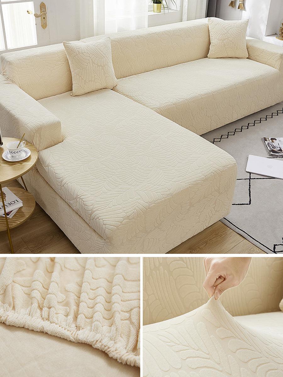 Leaf-Pattern Full Sofa Cover - Commforta